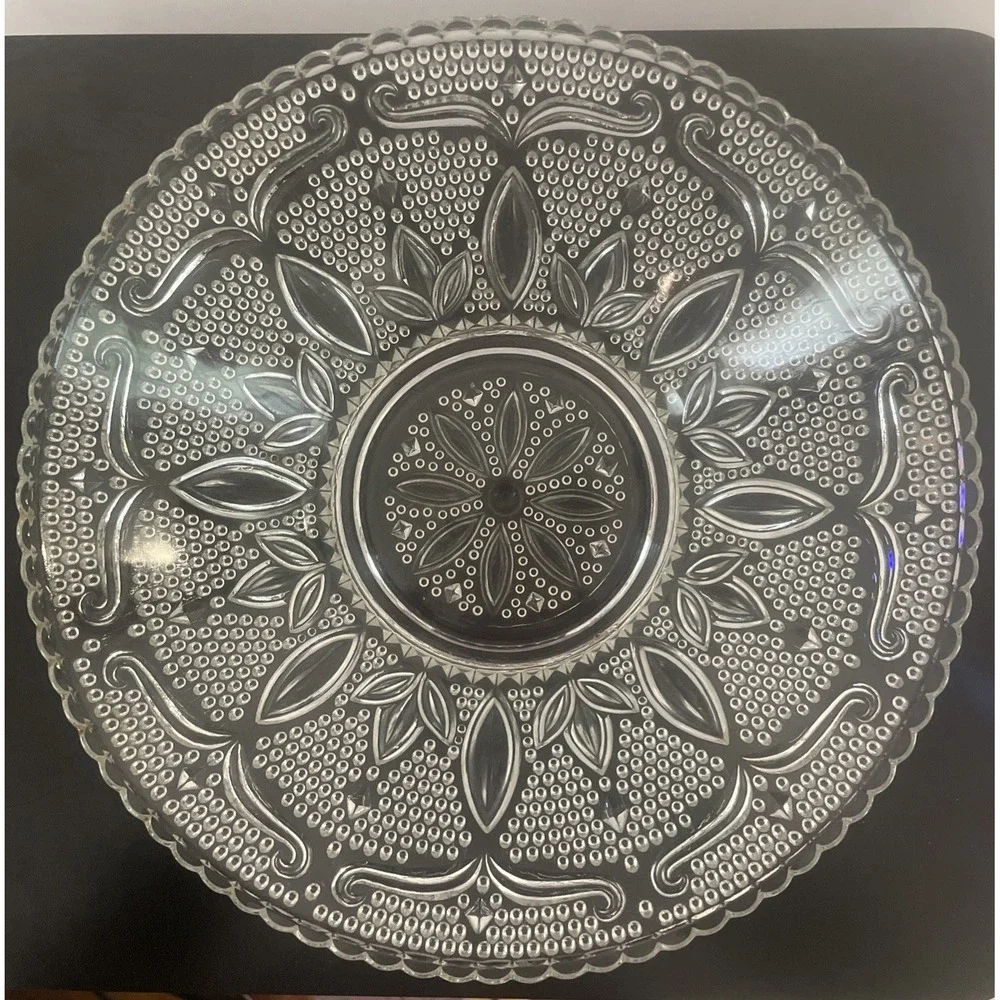 Vintage 1940's HERITAGE HOBNAIL Federal Glass Fruit Serving Bowl 10.5
